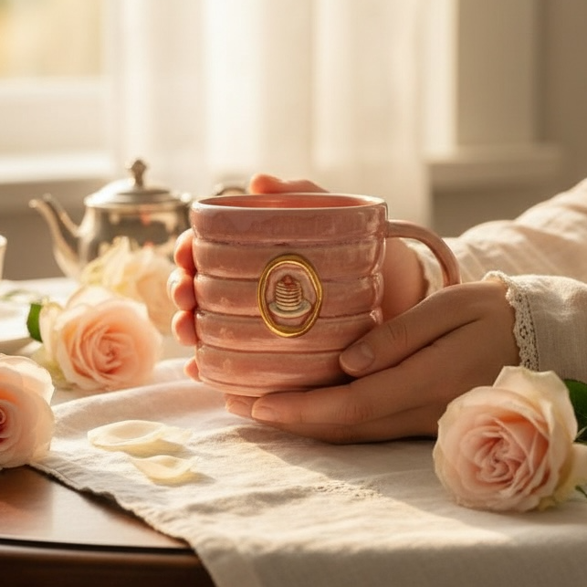 (Limited Edition) Strawberry Pancake Cameo Mug