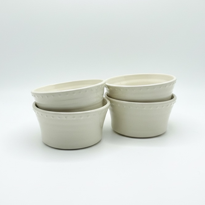 Antique White Dotted Bowl